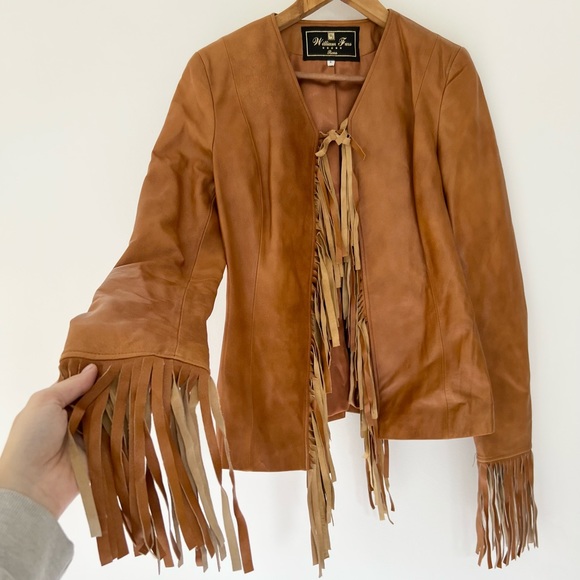 SALE!! Western Flair Fringe Leather Jacket Final Price - Picture 4 of 9